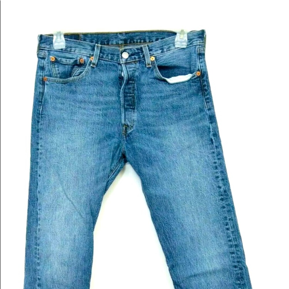 Levi's Mens 501  2421 Stonewash Button Fly Straight Leg Denim Jeans Size 32 x 32